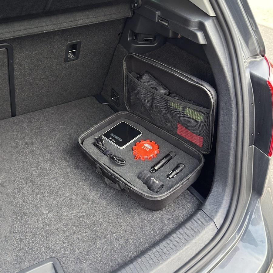 STOVO kit in a car boot
