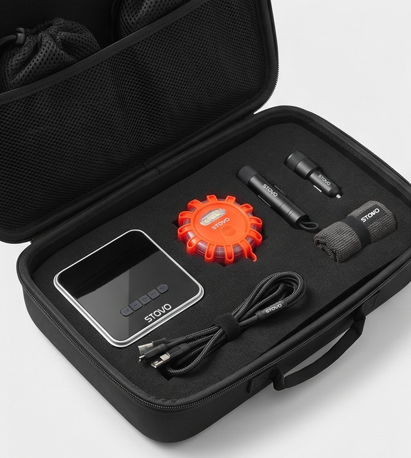 STOVO open case showing the full kit